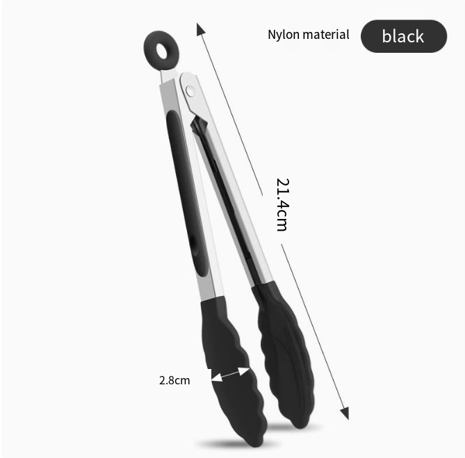 5PCS 7″ Silicone Tip Kitchen Tongs